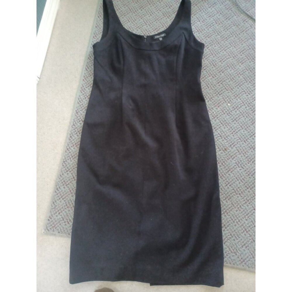 EILEEN FISHER S Viscose Stretch Silk Lined Ponte Dress Black